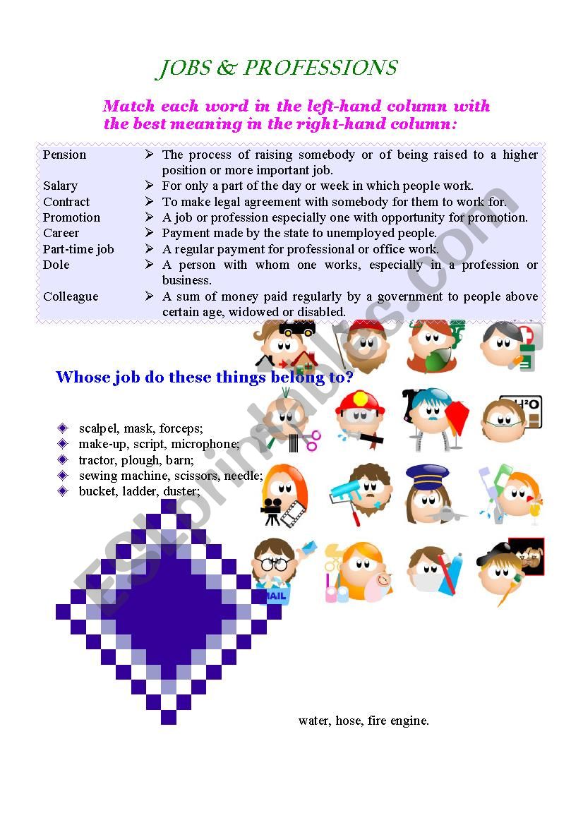 jobs worksheet