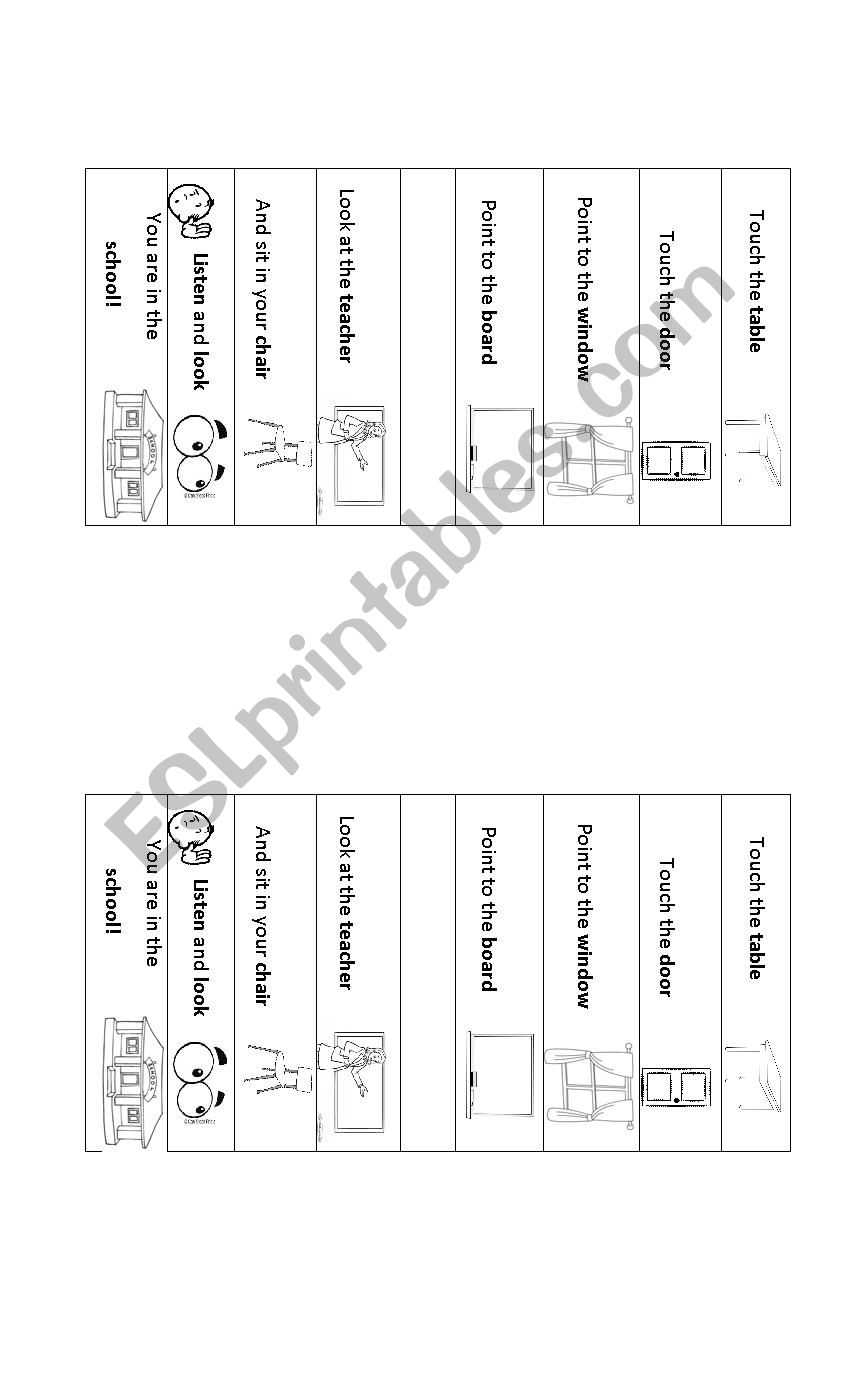 Classroom objects worksheet