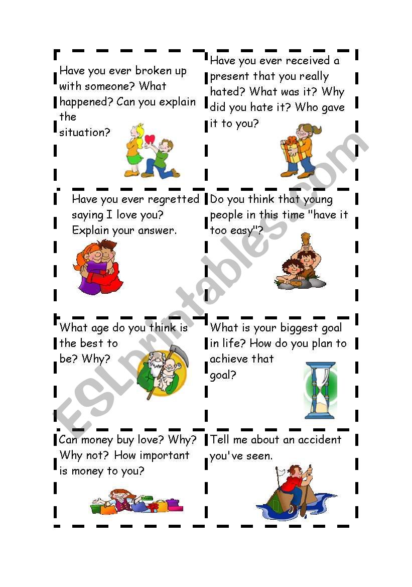 Conversation Topics 1 ESL Worksheet By Anancy