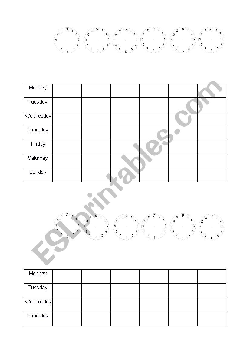 Battleship game. Telling Time worksheet