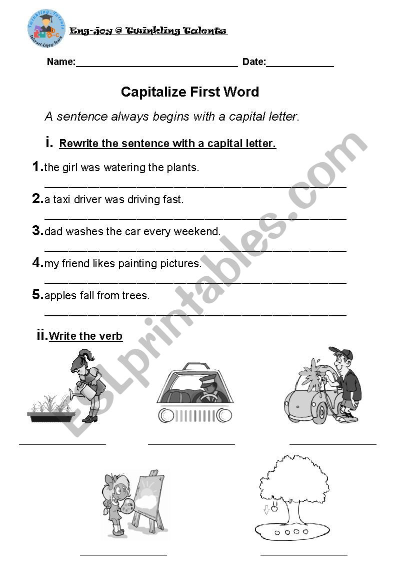 Capital Letter 2 worksheet