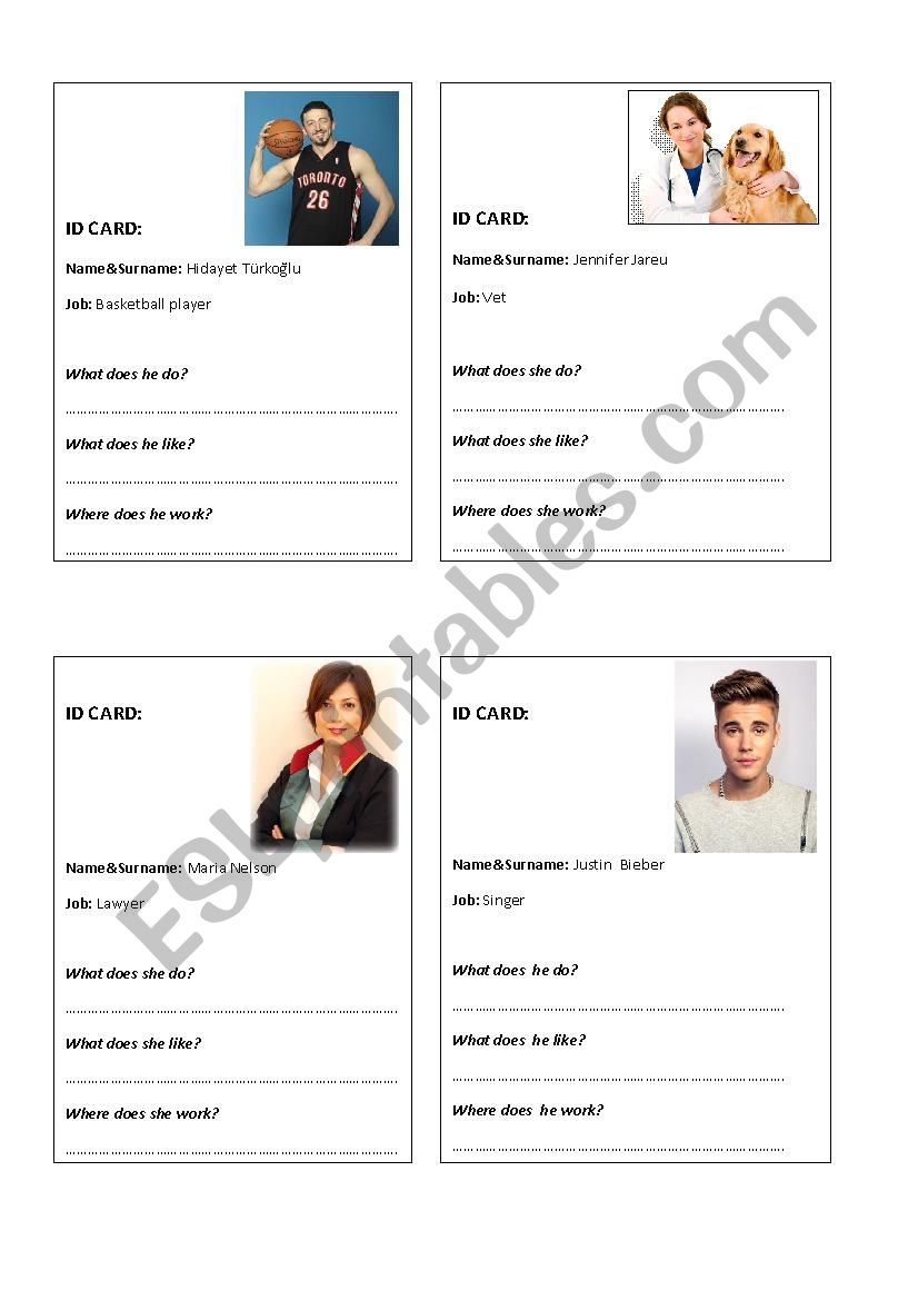 jobs worksheet