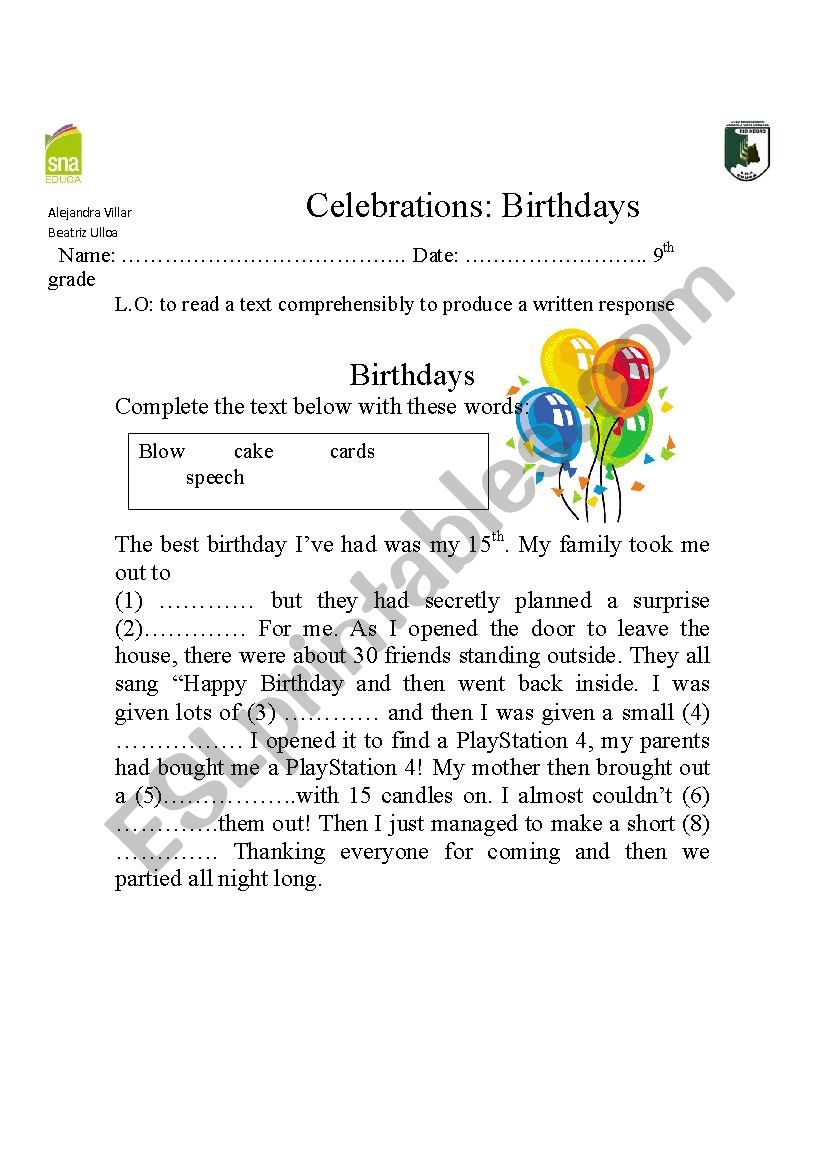 celebrations-esl-worksheet-by-beatrizandrea