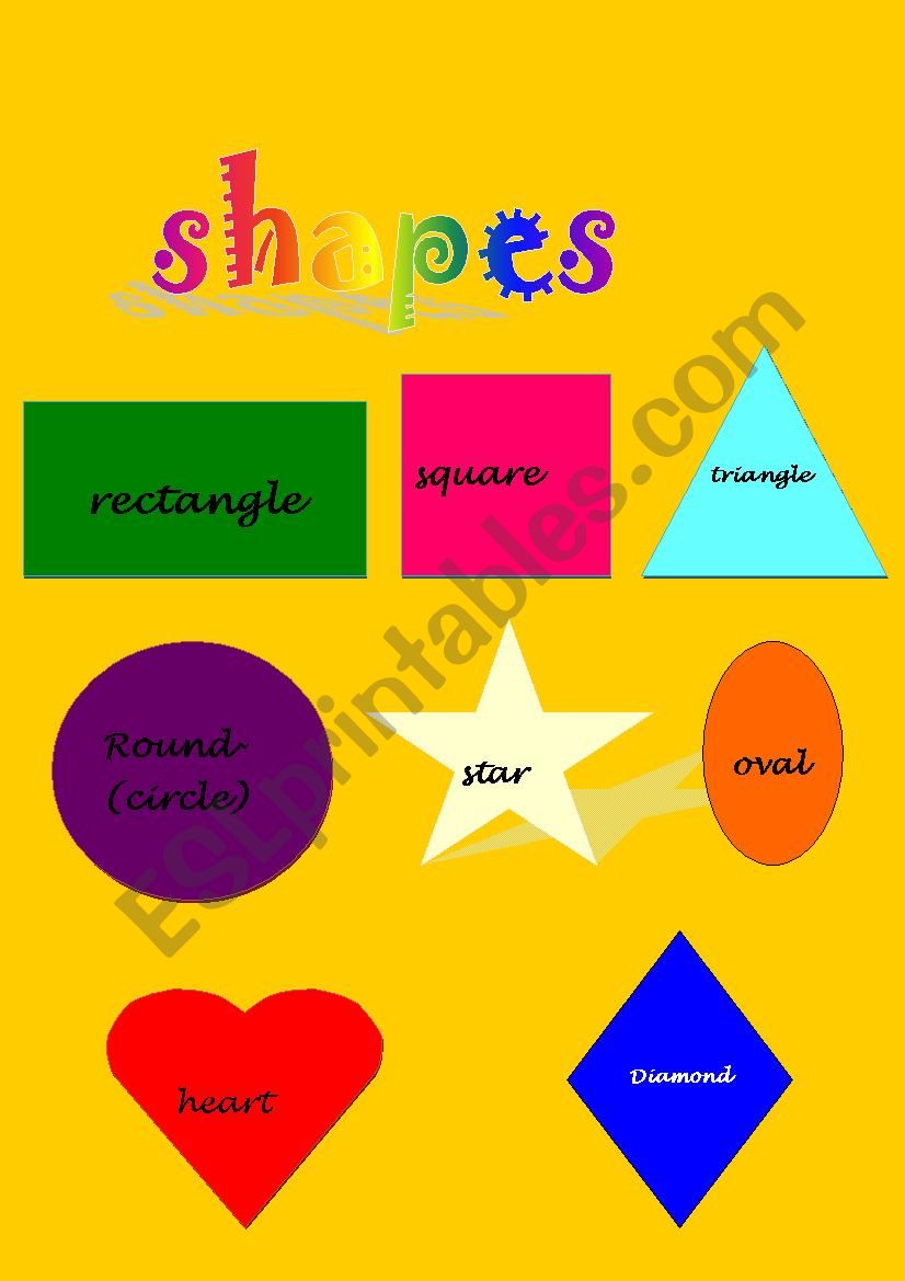 shapes poster worksheet
