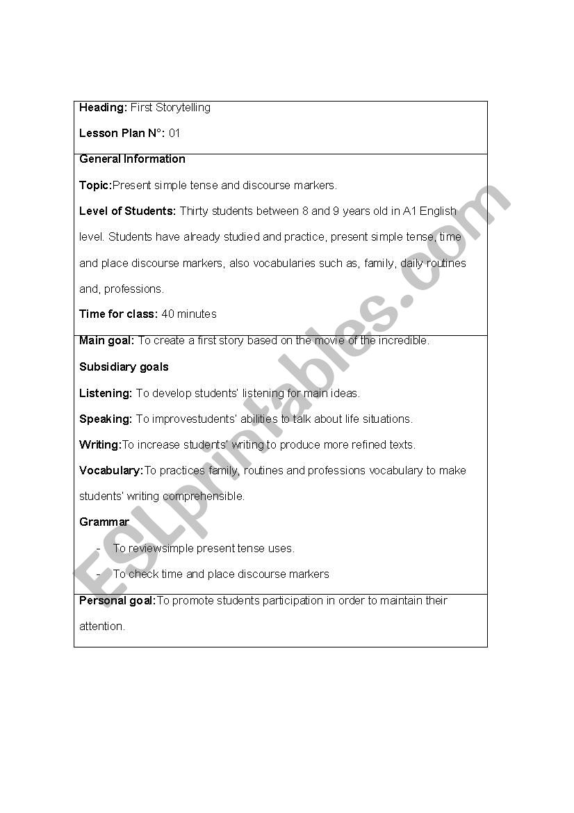 lesson plan worksheet