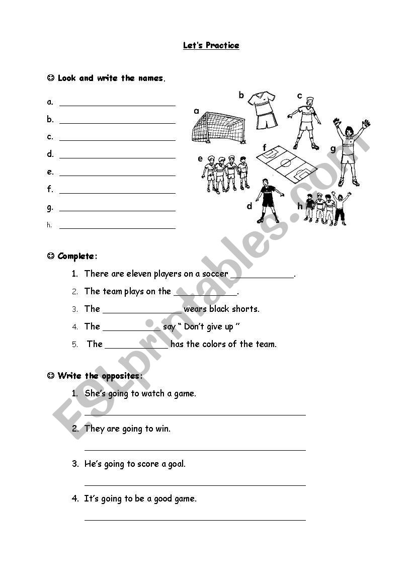 Sports worksheet