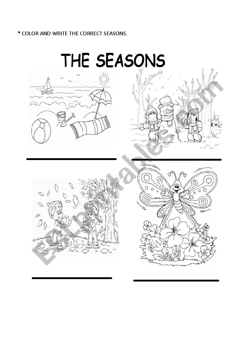 the seasons worksheet