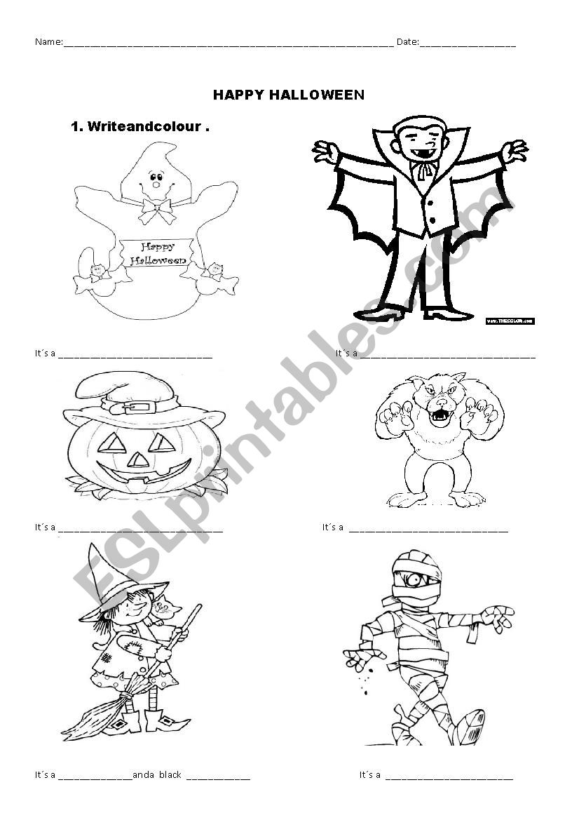 Halloween worksheet