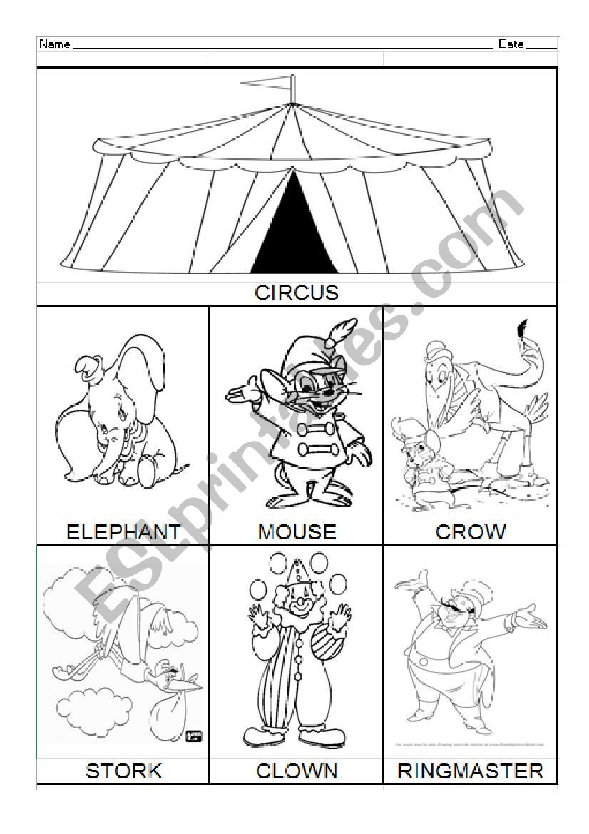 Dumbo Activity worksheet