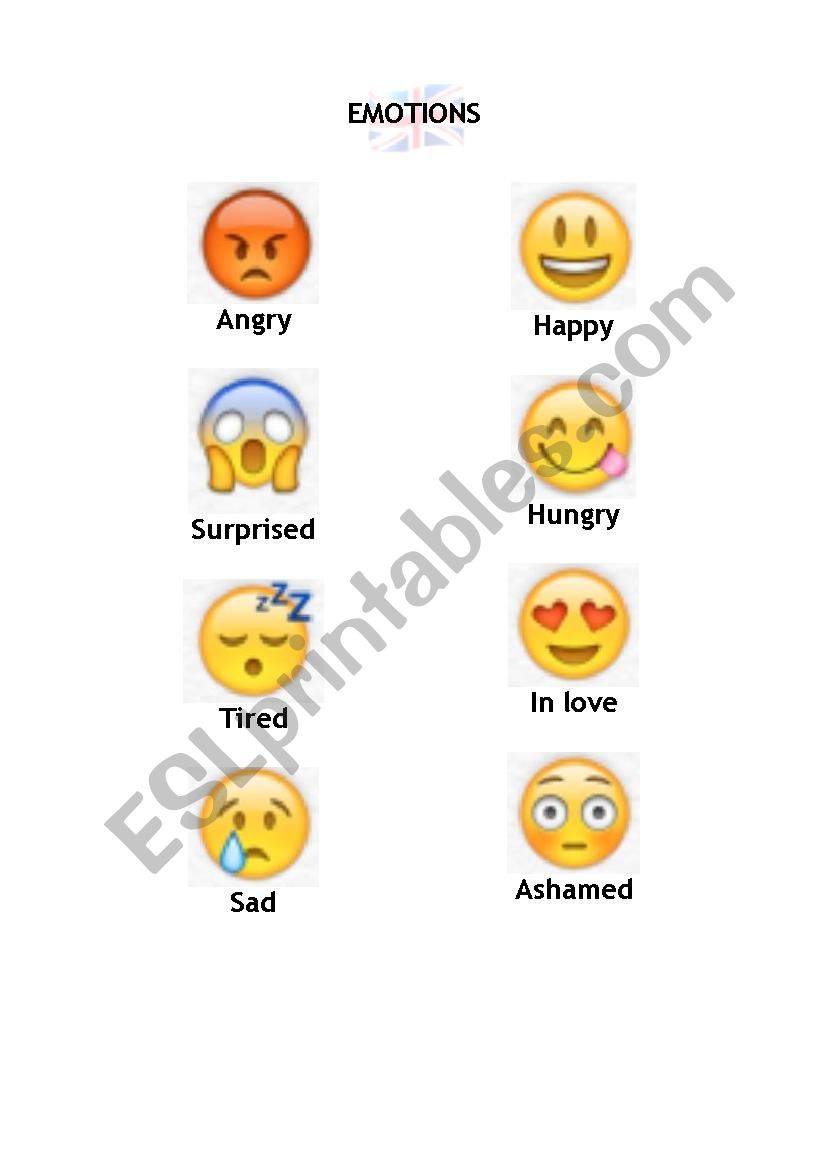 Emotions worksheet