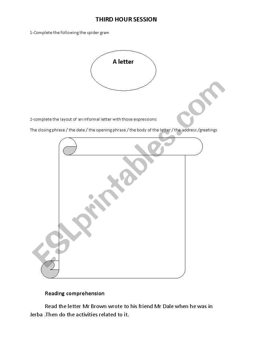 third hour session worksheet