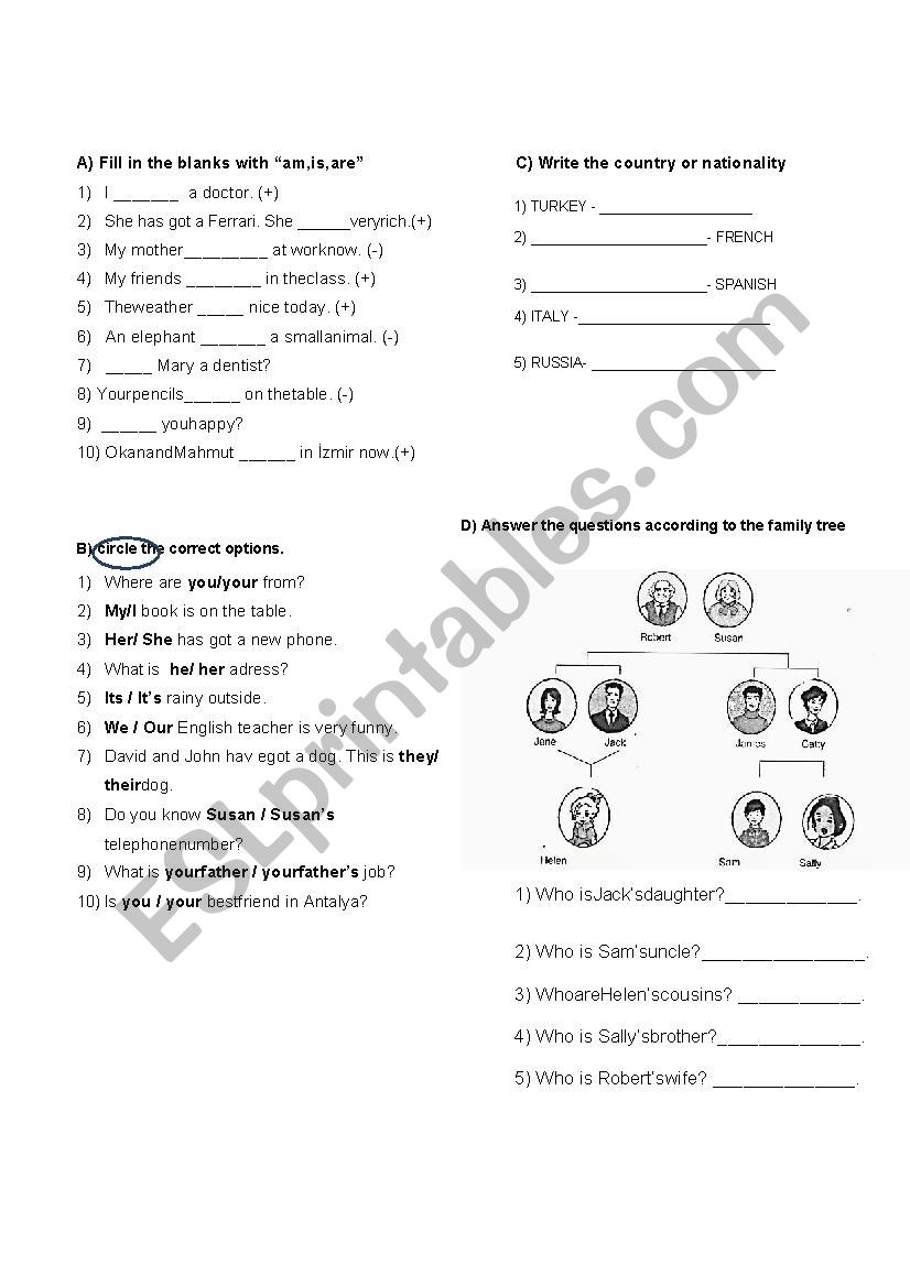 Elementary worksheet worksheet