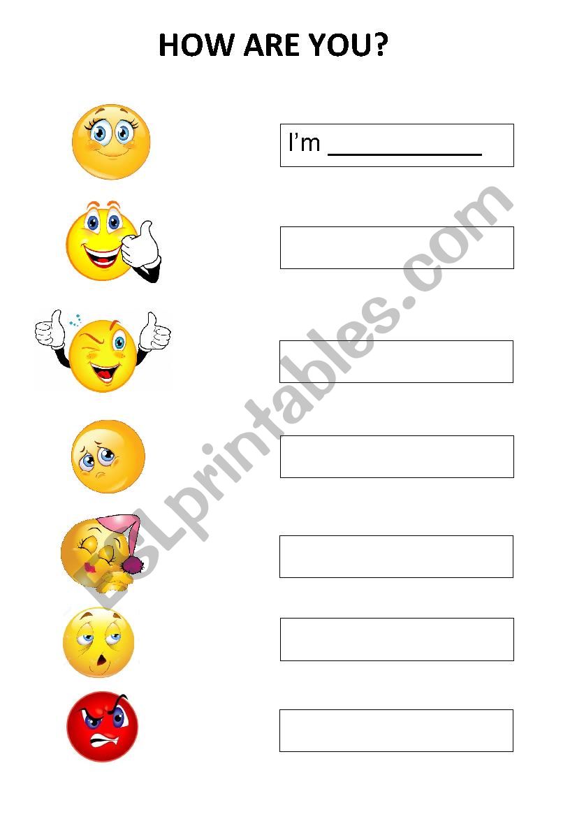 Feelings worksheet