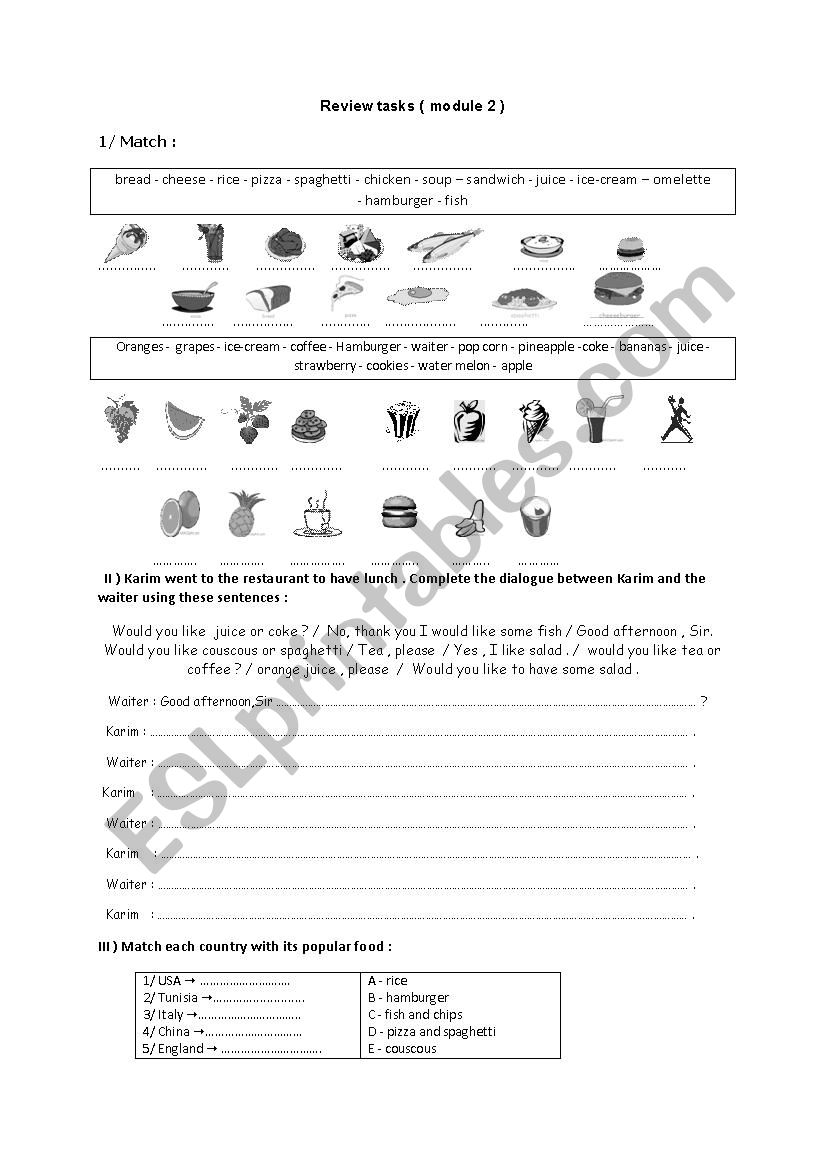 review worksheet