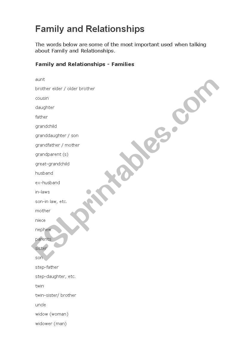 english-worksheets-family-and-relationships