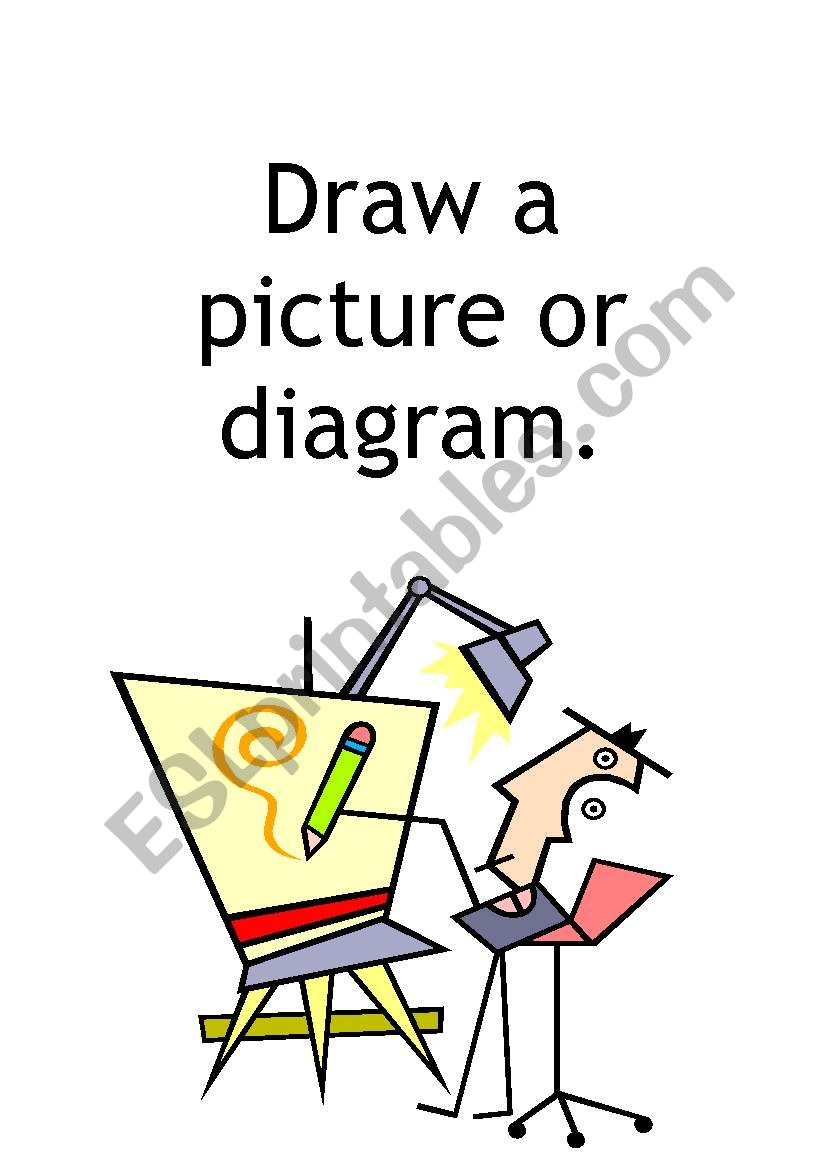 Mathematics Problem Solving Poster: Draw a picture or diagram