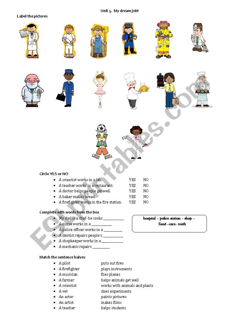 JOBS worksheet