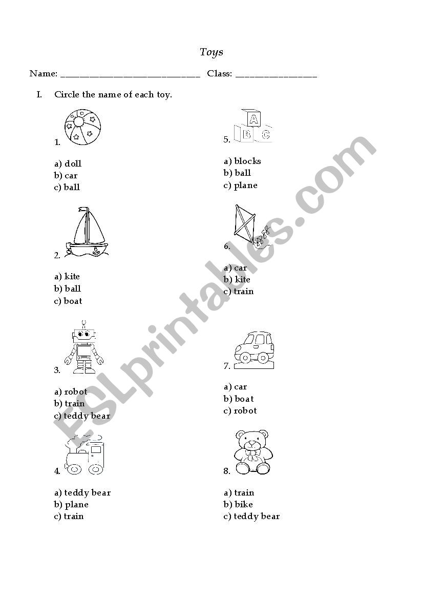 Let´s practice toys vocabulary - ESL worksheet by Vivian_Quintul