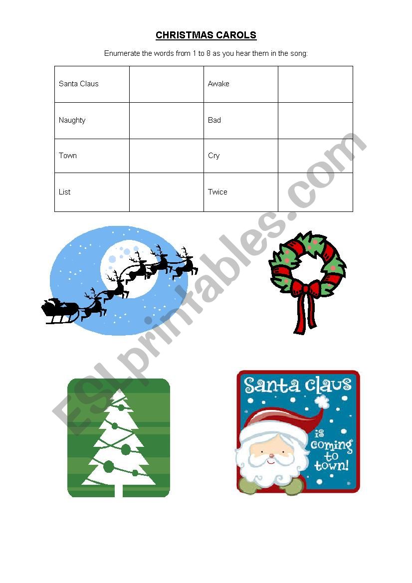 CHRISTMAS CAROL worksheet