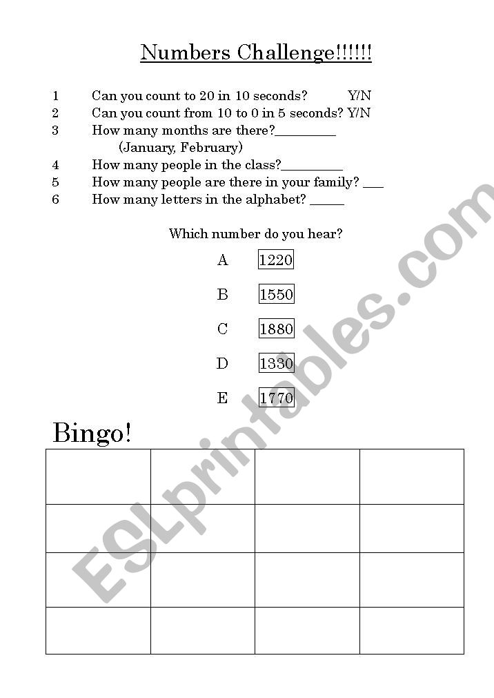 numbers-challenge-esl-worksheet-by-kiwicraig44