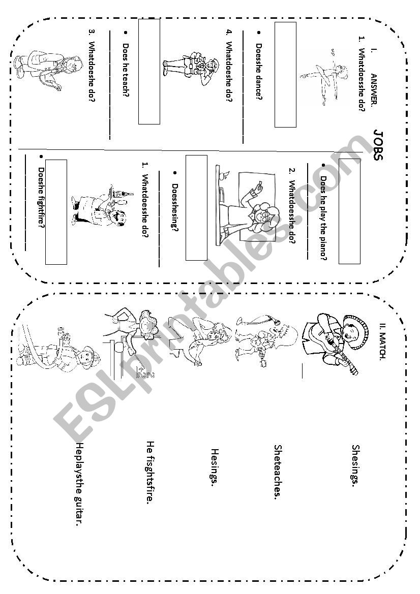 Jobs worksheet