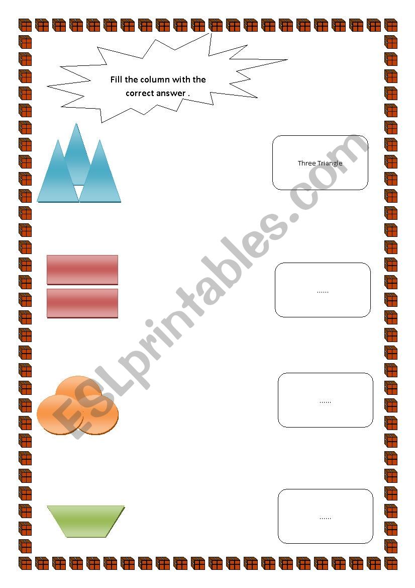 Two-dimentional figure worksheet