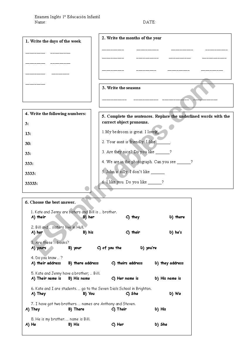 Examen repaso worksheet