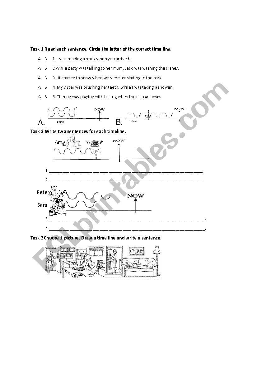 Past Continuous Tense Quiz  worksheet