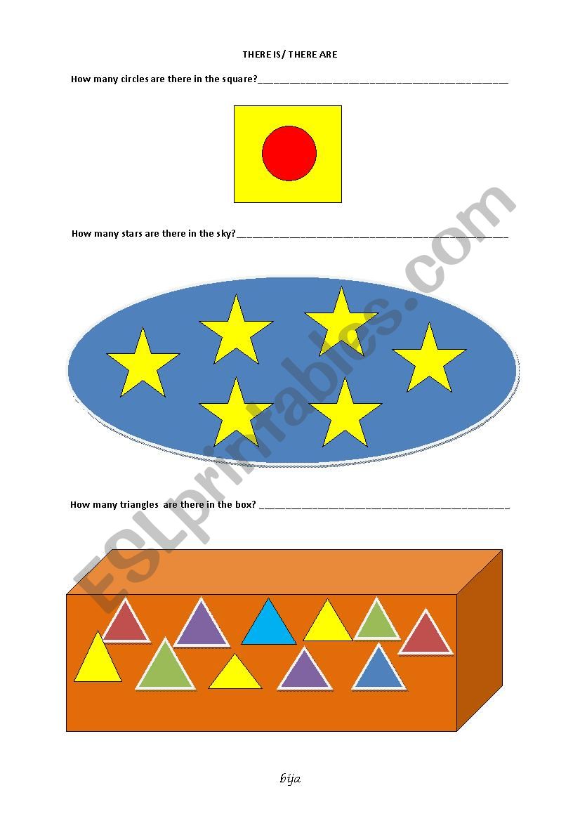 THERE IS - THERE ARE worksheet