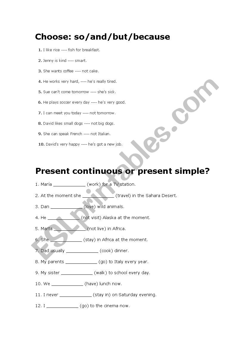 Present Continuous or Present Simple