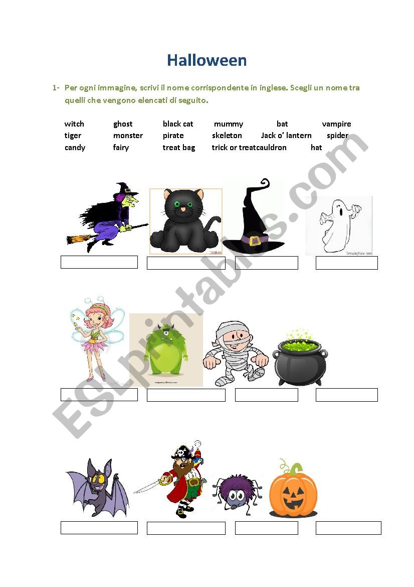 halloween worksheet