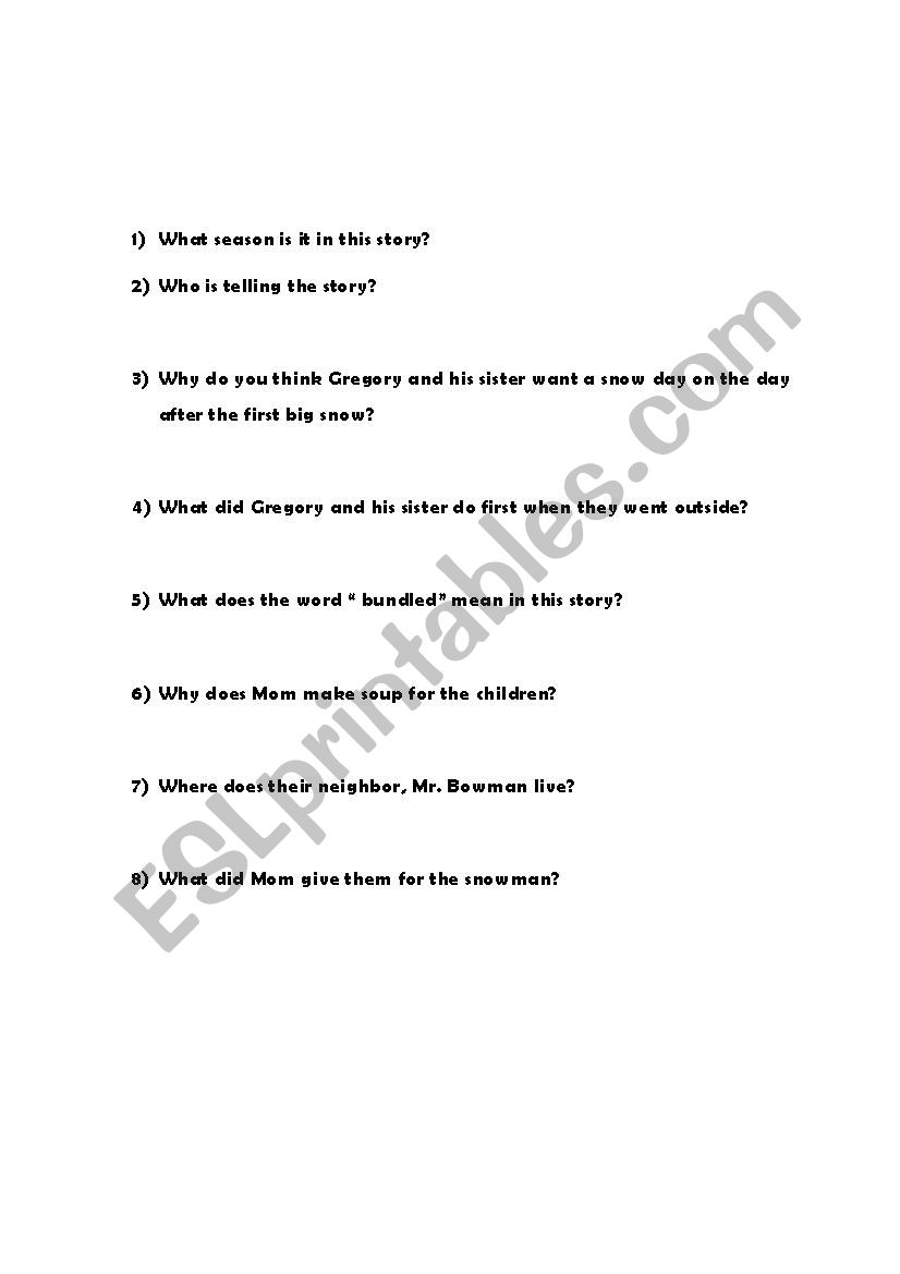 What season it is ? worksheet