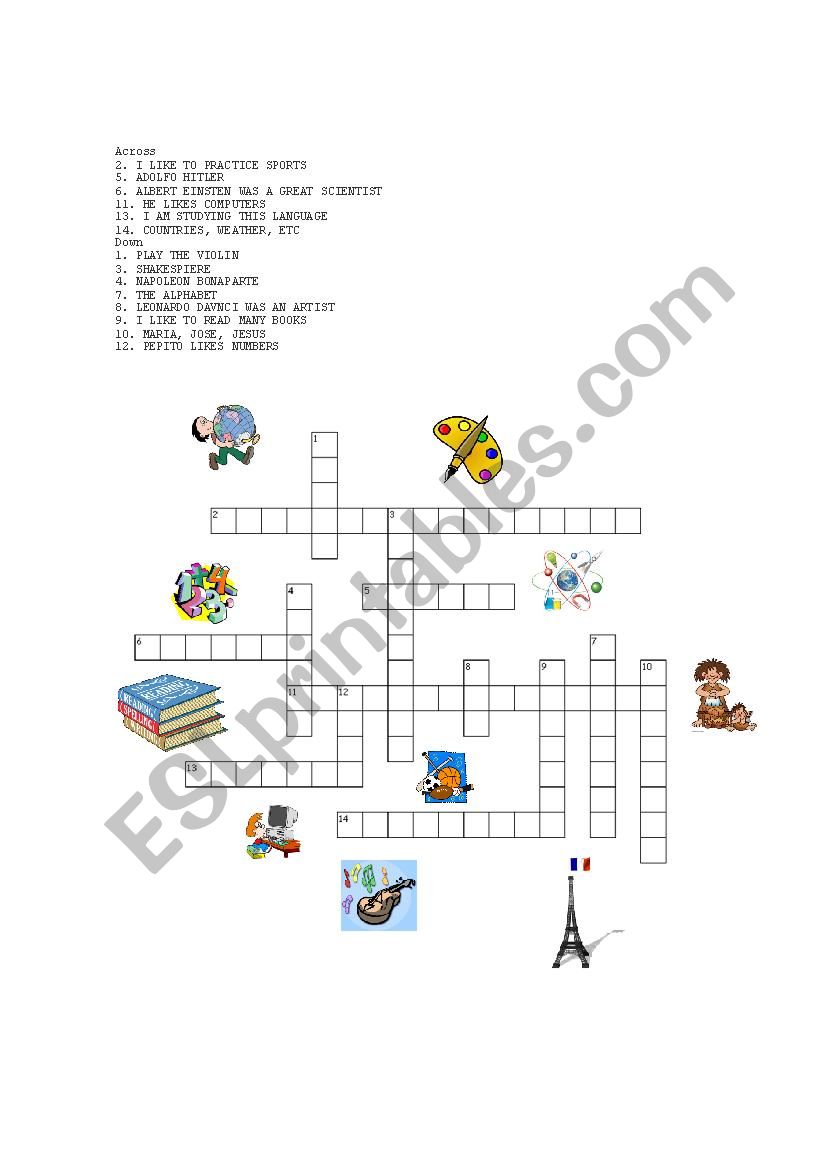 ACADEMIC SUBJECT worksheet