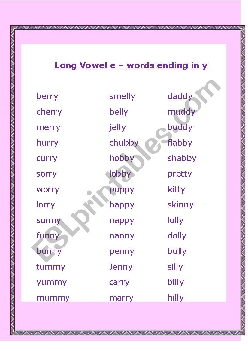 Short Vowel Words Worksheet