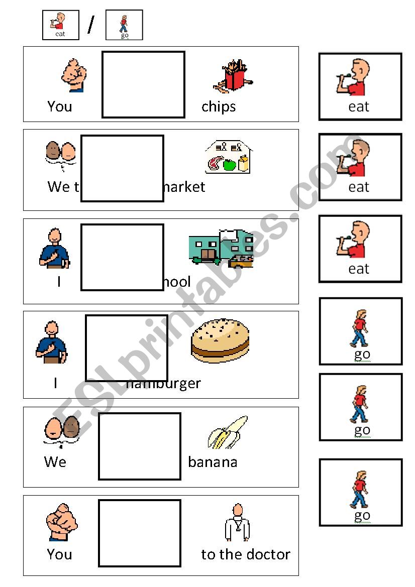 Eat/ go? Complete! worksheet