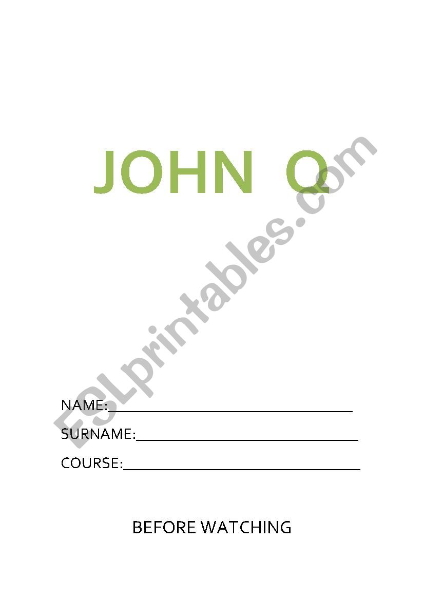 John Q Worksheets worksheet