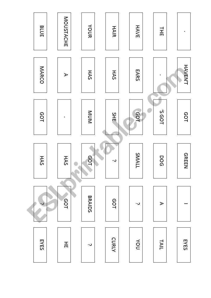 Sentence builder 2 worksheet