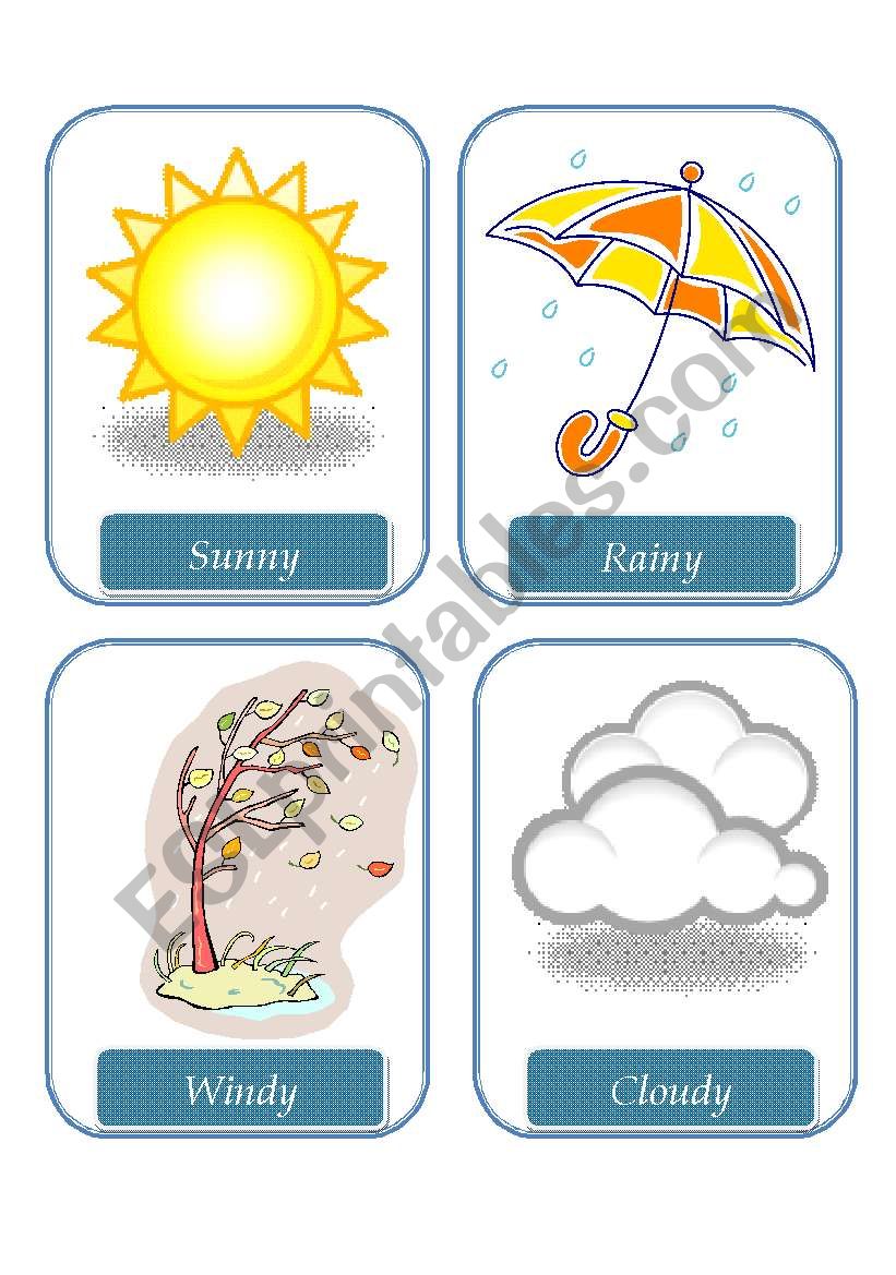 weather flashcards