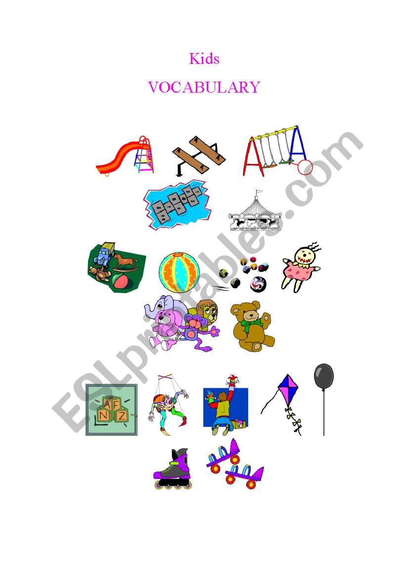 VOCABULARY KIDS worksheet