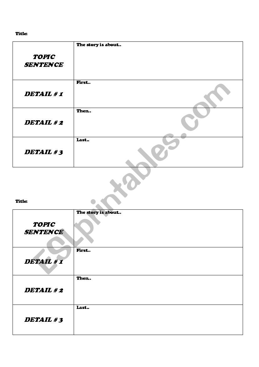 Verbal Summary Graphic Organizer