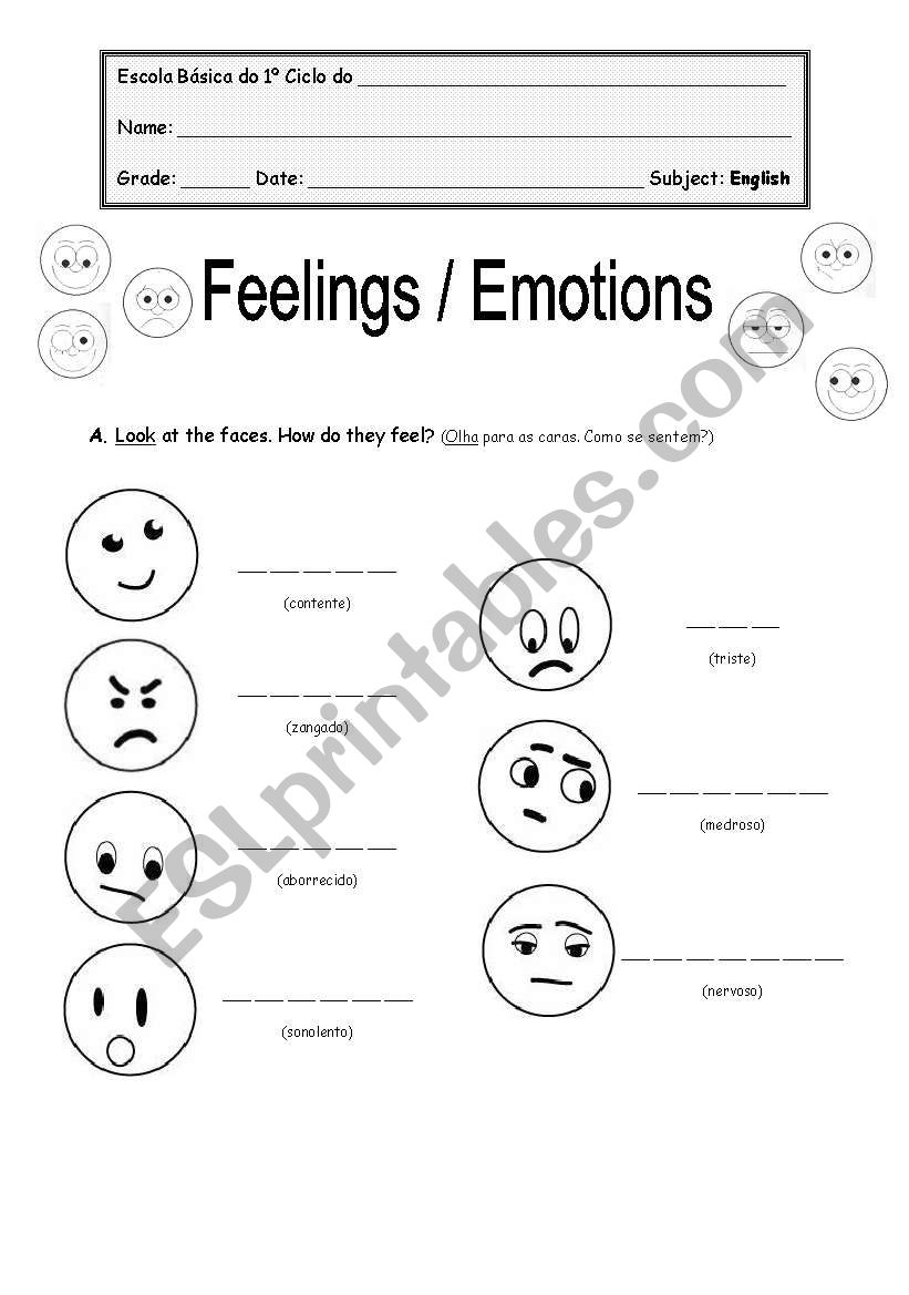 Emotions - ESL worksheet by coiso