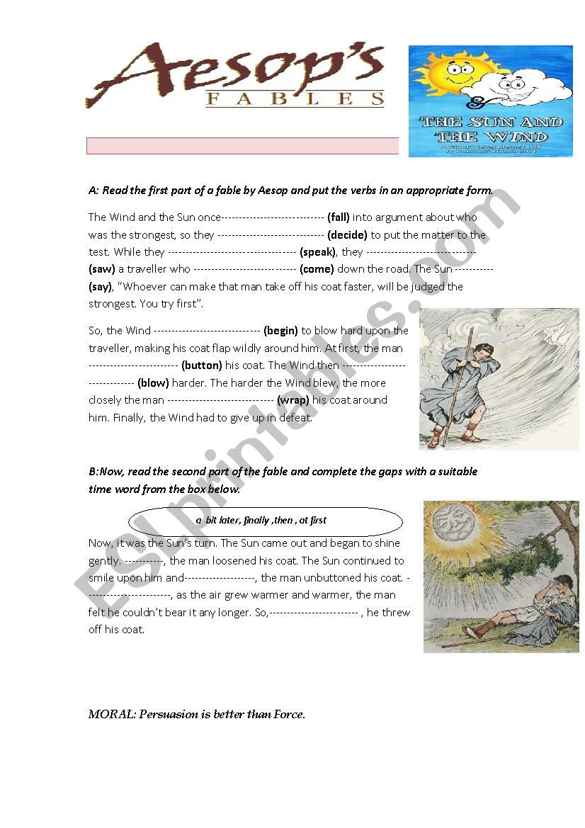 aesop-s-fables-esl-worksheet-by-ekoum