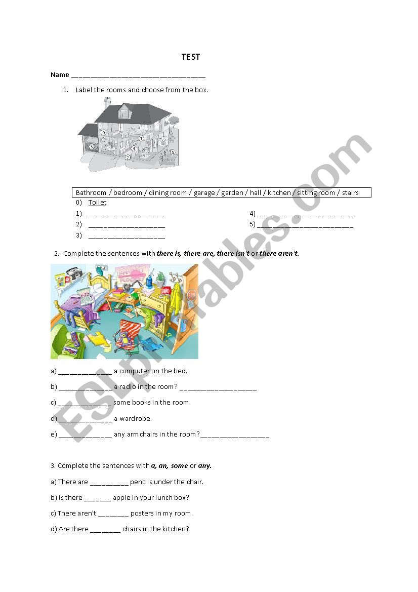 test  worksheet