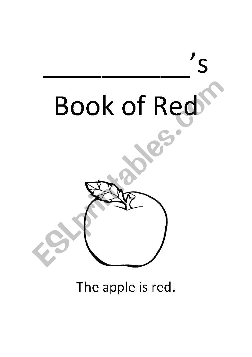 Book of Red worksheet