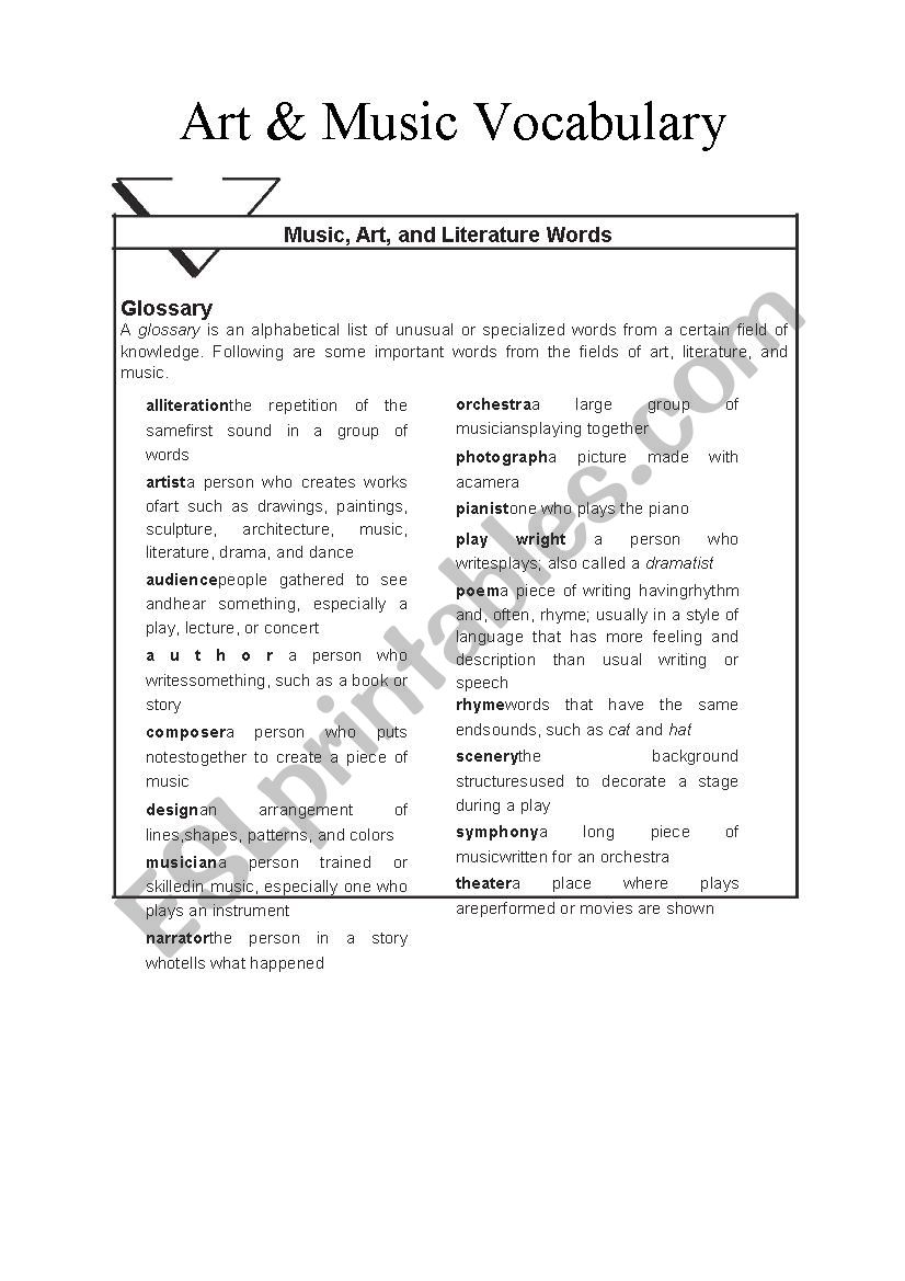 Sports&Art,Music,Crafts II worksheet