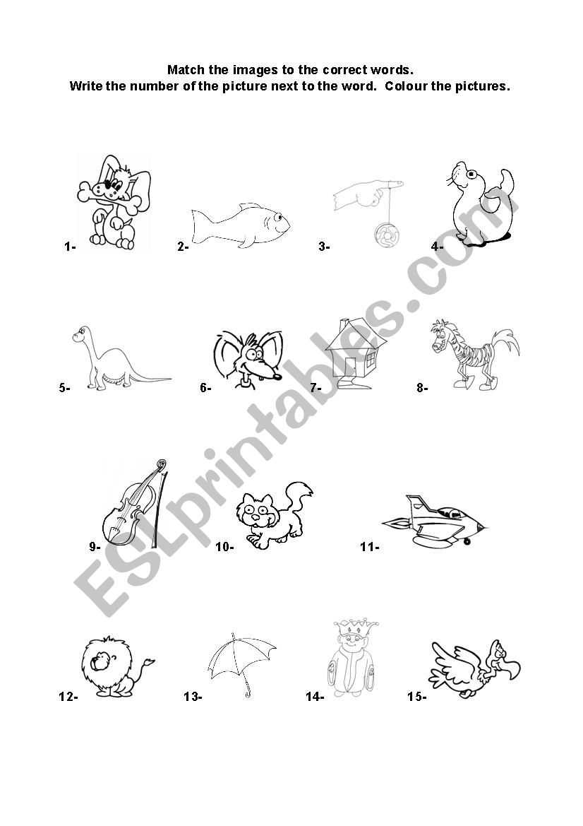 Matching (Cow) - ESL worksheet by petybeboy