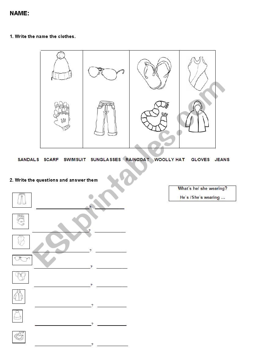 Revision clothes, seasons and weather - ESL worksheet by maritere.terres