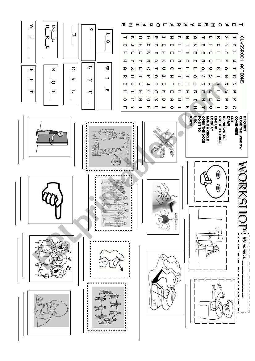 CLASSROOM ACTIONS  worksheet