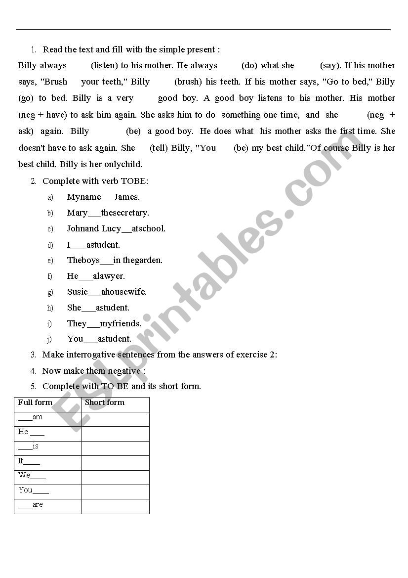 8th grade Mid term test- 2 Form