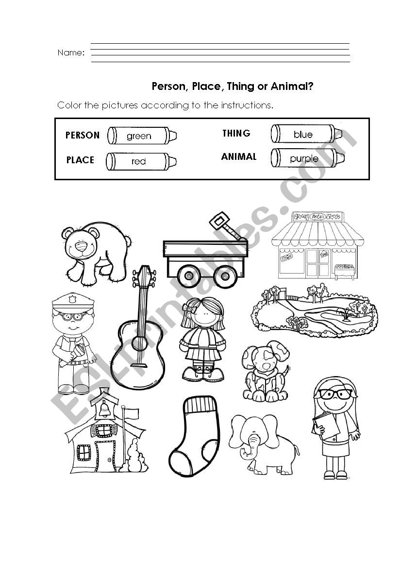 Nouns ESL Worksheet By Grima1805